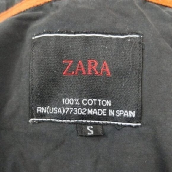 Zara Blue White Printed Button Down Long Sleeve Men's Shirt S - Picture 6 of 10